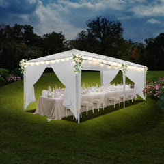 HOTEEL Party Tent 10x20 Canopy Tents for Parties with 6 Removable Sidewalls, Waterproof Outdoor Tent for Weddings and Events