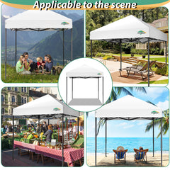 HOTEEL 6.5x6.5 FT Pop up Canopy, Waterproof Commercial Canopy Tent,Outdoor Garden Gazebo, with Carry Bag