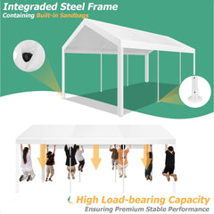 COBIZI 10' x 20' party tent, suitable for wedding parties, outdoor events, gazebos, shelter awnings, with removable side wall windows
