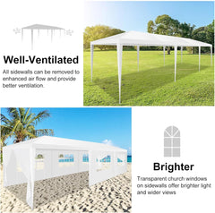 HOTEEL Party Tent 10x30 Canopy Tents for Parties with 8 Removable Sidewalls, Waterproof Outdoor Tent for Weddings and Events