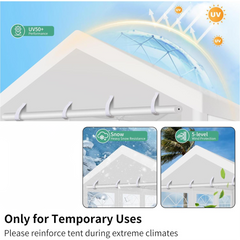 COBIZI 10' x 20' party tent, suitable for wedding parties, outdoor events, gazebos, shelter awnings, with removable side wall windows