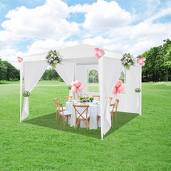 HOTEEL Party Tent 10x10 Canopy Tents for Parties with 4 Removable Sidewalls, Waterproof Outdoor Tent for Weddings and Events