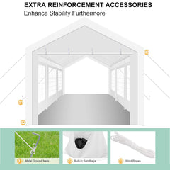 COBIZI 10' x 20' party tent, suitable for wedding parties, outdoor events, gazebos, shelter awnings, with removable side wall windows