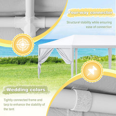 HOTEEL Party Tent 10x30 Canopy Tents for Parties with 8 Removable Sidewalls, Waterproof Outdoor Tent for Weddings and Events