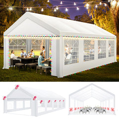 HOTEEL 13x26ft Heavy Duty Party Tent, Waterproof Outdoor Canopy Tents for Large Events, Commercial Grade Wedding, Parties, White