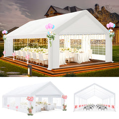 HOTEEL 13x26ft Heavy Duty Party Tent, Waterproof Outdoor Canopy Tents for Large Events, Commercial Grade Wedding, Parties, White