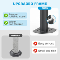 HOTEEL 6x8 FT Hardtop Grill Gazebo with Vented Double Roof, Galvanized Steel Sun & Rain Shelter, Rust-Resistant Aluminum BBQ Gazebo for Outdoor Cooking, Patio, Backyard (Dark Brown)