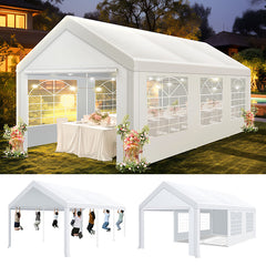 HOTEEL 13x26ft Heavy Duty Party Tent, Waterproof Outdoor Canopy Tents for Large Events, Commercial Grade Wedding, Parties, White