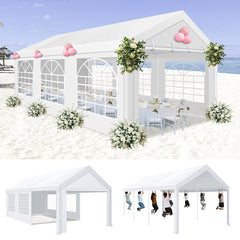 HOTEEL 13x26ft Heavy Duty Party Tent, Waterproof Outdoor Canopy Tents for Large Events, Commercial Grade Wedding, Parties, White