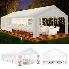 HOTEEL 13x26ft Heavy Duty Party Tent, Waterproof Outdoor Canopy Tents for Large Events, Commercial Grade Wedding, Parties, White
