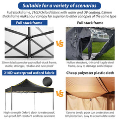 HOTEEL Canopy Tent 10x10 Pop Up Canopy, Outdoor Easy Up Canopy With Sidewalls, Portable Event Tent for Backyard, Parties, Camping, Commercial