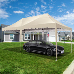 HOTEEL 10x20 Pop up Canopy Tent Commercial Instant Canopy with 6 Sidewalls & Roller Bag, UPF 50+ All Season Portable Tent for Parties Beach Camping Party Event Shelter Sun Shade