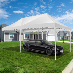 HOTEEL Canopy Tent 10X20 Pop Up Canopy,Outdoor Canopy with Wheeled Bag & Curled Edge,Ez Up Tents for Parties,Wedding,Backyard,Camping