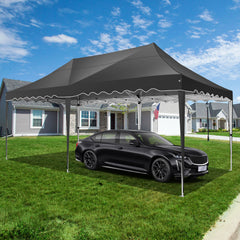 HOTEEL 10x20 Pop up Canopy Tent Commercial Instant Canopy with 6 Sidewalls & Roller Bag, UPF 50+ All Season Portable Tent for Parties Beach Camping Party Event Shelter Sun Shade