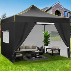 HOTEEL Canopy Tent 10x10 Pop Up Canopy, Outdoor Easy Up Canopy With Sidewalls, Portable Event Tent for Backyard, Parties, Camping, Commercial