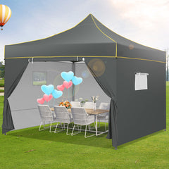 HOTEEL Canopy Tent 10x10 Pop Up Canopy, Outdoor Easy Up Canopy With Sidewalls, Portable Event Tent for Backyard, Parties, Camping, Commercial