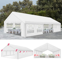 HOTEEL 13x26ft Heavy Duty Party Tent, Waterproof Outdoor Canopy Tents for Large Events, Commercial Grade Wedding, Parties, White