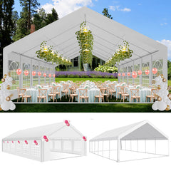 HOTEEL 13x26ft Heavy Duty Party Tent, Waterproof Outdoor Canopy Tents for Large Events, Commercial Grade Wedding, Parties, White