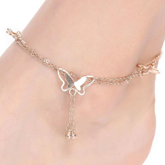 Beach Butterfly Shape Charm Anklet Bracelets Chain Anklets Women Fashion Barefoot Sandal Ankle Bracelet