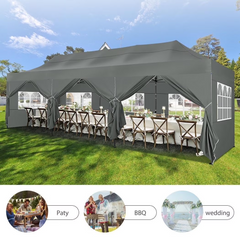 HOTEEL 6.5x6.5 FT Pop up Canopy, Waterproof Commercial Canopy Tent,Outdoor Garden Gazebo, with Carry Bag,Black