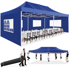 HOTEEL 6.5x6.5 FT Pop up Canopy, Waterproof Commercial Canopy Tent,Outdoor Garden Gazebo, with Carry Bag,Black
