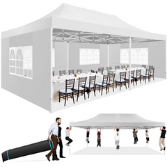 HOTEEL 6.5x6.5 FT Pop up Canopy, Waterproof Commercial Canopy Tent,Outdoor Garden Gazebo, with Carry Bag,Black