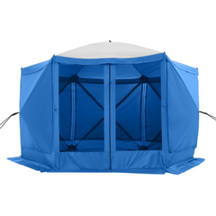 HOTEEL 10x10 ft Pop Up Gazebo Screen House Tent for Camping with 3 Sidewalls and Mosquito Netting, Waterproof, UV Resistant, Portable Carry Bag, for Outdoor Camping, Lawn and Backyard, Khaki