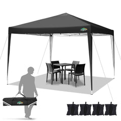 COBIZI 10'x10' Pop up Canopy Tent, Outdoor Instant Commercial Tents, Shade Shelter Gazebo,for Backyard Parties Event,Blue