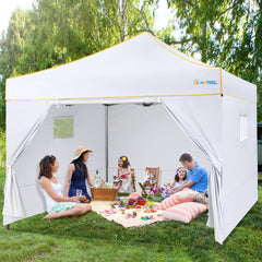 HOTEEL Canopy Tent 10x10 Pop Up Canopy, Outdoor Easy Up Canopy With Sidewalls, Portable Event Tent