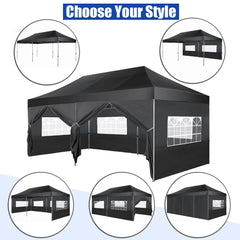 YUEBO 10'x20' Canopy Heavy Duty Pop Up Canopy Tent Outdoor Gazebo Shelter Portable Instant Commercial Tent with 6 Removable Sidewalls