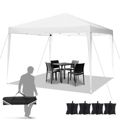 COBIZI 10x10 Pop Up Canopy Tent, Outdoor Instant Commercial Gazebo, Shade Shelter Waterproof Tents for Backyard Parties Event,Blue