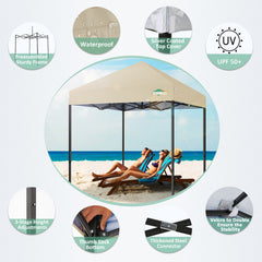 HOTEEL 6.5x6.5 FT Pop up Canopy, Waterproof Commercial Canopy Tent,Outdoor Garden Gazebo, with Carry Bag
