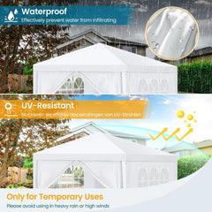 HOTEEL Party Tent 10x10 Canopy Tents for Parties with 6 Removable Sidewalls, Waterproof Outdoor Tent for Weddings and Events