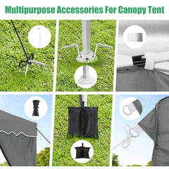 HOTEEL 10x20 Pop up Canopy Tent Commercial Instant Canopy with 6 Sidewalls & Roller Bag, UPF 50+ All Season Portable Tent for Parties Beach Camping Party Event Shelter Sun Shade