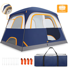 COBIZI 6 Person Tent for Camping, Easy Setup Camping Tent with Rainfly & Screen Windows for Camping/Traveling/Family Gathering/Hiking/Beach