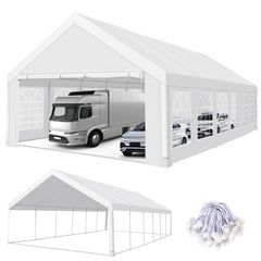 Hoteel Outdoor Party Wedding Tent Canopy Large Heavy Duty Gazebo, UV50+, Waterproof, White