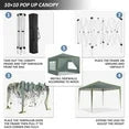 COBIZI 10x10 Pop up Tent,Easy Pop up Tent Gazebo,Portable Ez up Canopy,Suitable for Party Beach Camping Gathering Activities,Waterproof &Upf 50+,Gray