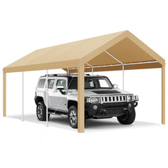 Hoteel 10'x20' Carport Heavy Duty Galvanized Car Canopy Tents with Powder-Coated Steel Frame, Quick Assembly Steel Shelter with All-Season Tarp for Outdoor Truck Boat Car Port Party Storage
