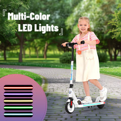 HOTEEL Electric Scooter for Kids 8+,180W Upgraded Motor,4 Adjustable Heights & 3 Speed,Lightweight, LED Display,Foldable Electric Scooter with Deck Lights for Kids & Teen