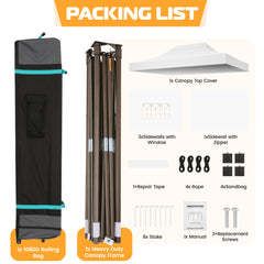 HOTEEL 10'x15' Heavy Duty Canopy Tent for Outside,Commercial Pop Up Gazebo with 4 Waterproof Walls,Hexagonal Frame & Roller Ba,Outdoor Weddings,Parties