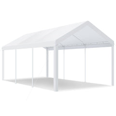 Hoteel Carport  Heavy Duty Canopy, Portable Garage Metal Steel Frame & Polyester Top Carport Shelter for Outdoor Truck Boat Car Port Party Storage Car Canopy