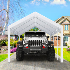 Hoteel Carport  Heavy Duty Canopy, Portable Garage Metal Steel Frame & Polyester Top Carport Shelter for Outdoor Truck Boat Car Port Party Storage Car Canopy