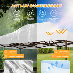 HOTEEL 10'x15' Heavy Duty Canopy Tent for Outside,Commercial Pop Up Gazebo with 4 Waterproof Walls,Hexagonal Frame & Roller Ba,Outdoor Weddings,Parties