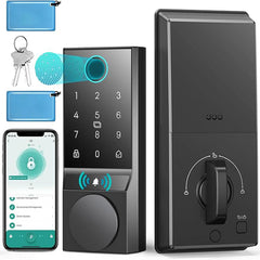 HOTEEL G3 Smart Lock, Front Door Smart Lock Electronic Deadbolt with App Control, Fingerprint Keyless Entry Door Lock with Doorbell,Easy Install No Hub, IP54 Waterproof, Auto-Lock