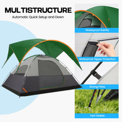 COBIZI 8-10 Person Camping Tent, Waterproof Family Tent with Removable Rainfly, Large Spacious Outdoor Tent with Mesh Ventilation, Easy Setup Portable Tent for Camping, Hiking, Backpacking, Family Trips