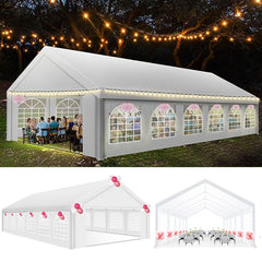 HOTEEL 13x26ft Heavy Duty Party Tent, Waterproof Outdoor Canopy Tents for Large Events, Commercial Grade Wedding, Parties, White