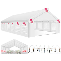HOTEEL 13x26ft Heavy Duty Party Tent, Waterproof Outdoor Canopy Tents for Large Events, Commercial Grade Wedding, Parties, White