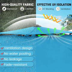 10’ x 10’ Patio Cantilever Sun Umbrella – Upgraded Enhanced Version – 360° Rotation & 5 Adjustment Angles – Aluminum Pool Parasol Square Outdoor Sun Umbrella for Courtyard, Garden, Terrace, Pool