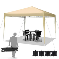 COBIZI 10x10 Pop Up Canopy Tent, Outdoor Instant Commercial Gazebo, Shade Shelter Waterproof Tents for Backyard Parties Event,Blue