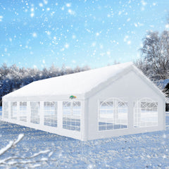 HOTEEL 20'x40' Outdoor Canopy Tent with 8 Removable Sidewalls, Patio Camping Heavy Duty Gazebo Shelter for Party Wedding BBQ Events, Waterproof Shelter, White